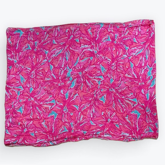 Lilly Pulitzer Accessories - Lilly Pulitzer Pink & Turquoise Large Rayon Resort Infinity Loop Scarf